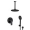 Matte Black Ceiling Rain Shower System with Handheld, Rainfall Shower Head, Shower Faucet Set